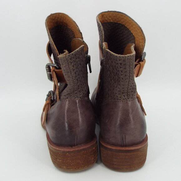 Sofft Baywood Brown Leather Double Buckle Ankle Boots 9M - Picture 5 of 12